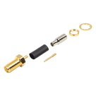 Conector SMA Hembra Inverso / Chasis D-Plano / Anillo Plegable RG-316 / Cuerpo Niquelado / Contacto Plateado
