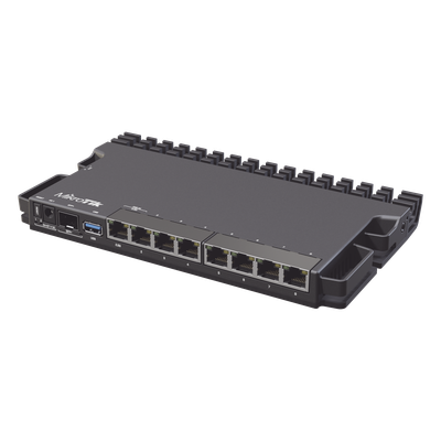 (RB5009UG+S+IN) RouterBoard, CPU 4 Núcleos, 8 Puertos Gigabit, 1 SFP+, Solo RouterOS v7
