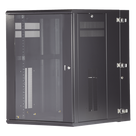 Gabinete de Montaje en Pared / 18 UR / 19in / 762mm (30in) Profundidad / Ventana de Seguridad / Acero