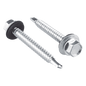 Tornillo - Pija cabeza hexagonal con rondana y punta broca #14 x 1\", 100 piezas