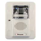 Sirena Estrobo / 24 Vcd / Multi-Candela 15-110 cd / Montaje en Pared / 5.0 x 4.5 x 2.5 pulgadas / Color Blanco
