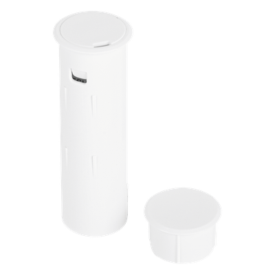 Sensor Magnético Inalámbrico para Empotrar / Invisible en Puerta Cerrada / Gap 2.54 cm / 345 MHz / Batería 5 Años / Diseño Cilíndrico Discreto