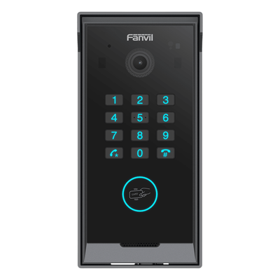 Videoportero Slim IP SIP con Cámara HD, IP IP65, Teclado Numérico y Relé, Apertura por BLE, Tarjeta, Remoto, Protocolo ONVIF, Compatible con App Fanvil Link