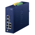 Gateway Industrial LoRaWAN / 5 Puertos 10/100/1000T / Banda 902-928 MHz / 2 E/S Digitales / IP30 / -40 a 75 °C