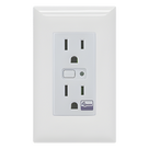 Tomacorriente Inteligente Z-Wave / 120 VCA 60 Hz / Carga 1800W Resistiva / Alcance 20.5 m (67.3 ft) / Empotrable Interior