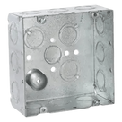 Caja Cuadrada para Instalaciones Eléctricas / Acero Galvanizado / 42 in³ / 12 Entradas Laterales TKO / Profundidad 2-1/8 in / UL Listed