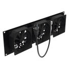 Kit de Ventilación para Rack / 3 Ventiladores 12 x 12 cm / 110 Vca / Clavija 5-15P / 1.8 m (5.9 ft) de Cable / 19\" Ancho