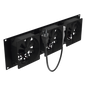 Kit de 3 Ventilador 110 Vca (12 x 12 cm) con Clavija 5-15P. Para instalación en Postes Rack