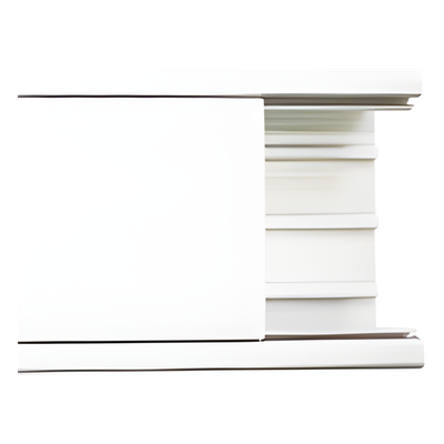 Canaleta con tapa en color blanco de PVC auto extinguible 100 x 52 x 2500mm (5501-01250)