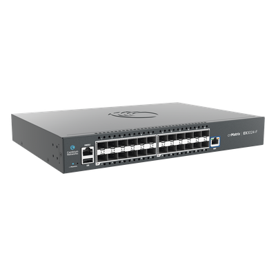 Switch cnMatrix EX3024F Ideal para Distribución en una Red Empresarial / 24 Puertos de Fibra Óptica SFP+(10 Gbps) / Capa 2 y Capa 3 / Doble Fuente de Alimentación en Corriente Alterna / Gestión Gra