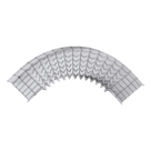 Curva Pre-Fabricada Horizontal / 90° / Peralte 54 mm / Ancho 150 mm / Electrozincado / Interior