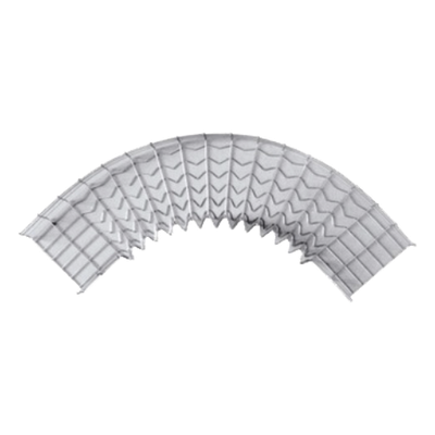 Curva Pre-Fabricada Horizontal de 90° con medidas de 54 mm de Peralte y 150 mm Ancho (54/150 mm)