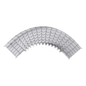 Curva Pre-Fabricada Horizontal de 90° con medidas de 54 mm de Peralte y 150 mm Ancho (54/150 mm)