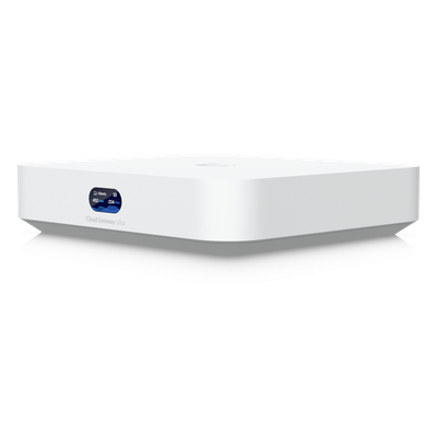 UCG Ultra Cloud Gateway Compacto con Soporte para  hasta 30+ Dispositivos UniFi, 300+ Clientes, Enrutamiento IDS/IPS de 1 Gbps y Balanceo Multi-WAN