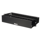 Organizador de Cables Horizontal / Doble Frontal y Posterior / 2UR / 19in / ABS