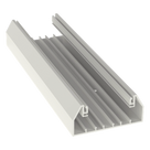 Base para Canaleta / PVC Rígido / 103.3 x 44.9 x 2400 mm / UL94V-0 / TIA/EIA / 600 VAC / 2.4 m (7.87 ft)