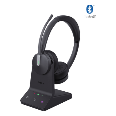 Diadema Inalámbrica Yealink WH64 DECT y Bluetooth con Capacidad de Hasta 32 Horas de Conversación