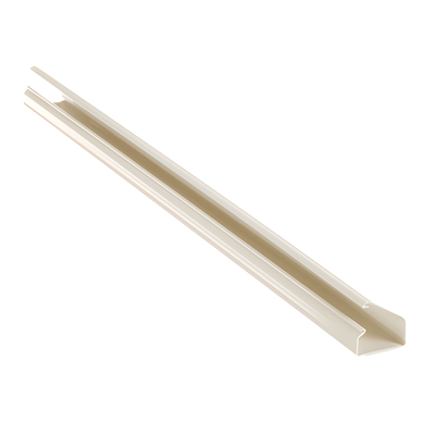 Canaleta LD10 de PVC rígido, con cinta adhesiva para instalación sin herramientas, de 38.4 x 24 x 2438 mm, Color Blanco Mate