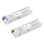 Transceptores Ópticos Bidireccionales SFP (Mini-Gbic) / Monomodo 1310 & 1550 nm / 1.25 Gbps / 1000BASE-BX / Conector LC/UPC Simplex / DDM / Hasta 40 km / 2 Piezas