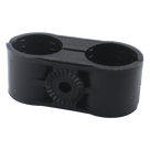 Sujetador Plástico para Cable Coaxial / 2 Cables / 1-1/4\" Nominal / Rango 1.535\" a 1.614\" (39 a 41 mm) / Montaje Varilla 3/8\" o M10 / Paquete 10 Unidades