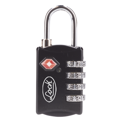 Candado de Combinación Maletero Negro TSA / Medida 30 mm/ / Nivel de seguridad 3 / Discos Programables.