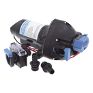 Bomba de Agua a Presión / 12 Vcd / Caudal 7 L/min (1.5 GPM) / Presión 2-35 psi / Autocebante 1.8 m (5.9 ft) / Sin Tanque Acumulador