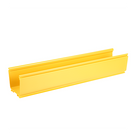 Canaleta de Enrutamiento de Fibra Óptica / 4x4 pulgadas / PVC Rígido UL 94V-0 / 3 m (9.8 ft) de Largo / Radio de Curvatura 2' / Color Amarillo