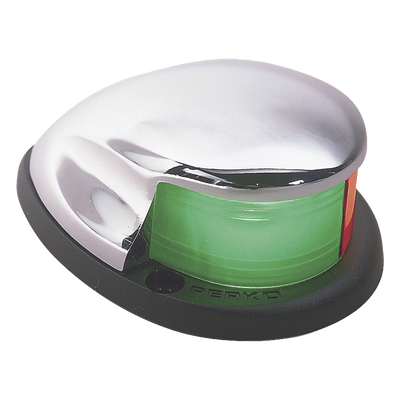 Luz Bi-Color de Montaje Horizontal con Carcasa Cromada para Embarcaciones a Motor Menores de 20 Metros