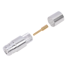 Conector RF / N Hembra / Anillo Plegable / LP600 LMR-600 7977A CNT-600 / Cuerpo Bronce Plateado / Contacto Oro
