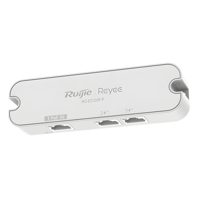 Switch No Administrable PoE-In / 2 Puertos PoE+ 10/100 Mbps / 1 Puerto PoE-In 10/100 Mbps / Presupuesto PoE 30 W / Switching 0.6 Gbps / Protección 4 kV / Sin Ventilador