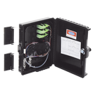 Caja de Empalme para Fibra Óptica / 24 Fusiones / IP65 / Splitter 1x8 SC/APC / 12 Puertos Drop / -40°C a +85°C