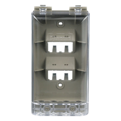 Placa de Pared Vertical, Resistente al Agua con Protección IP56, Acepta 4 Módulos Mini-Com, Color Gris