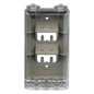 Placa de Pared Vertical, Resistente al Agua con Protección IP56, Acepta 4 Módulos Mini-Com, Color Gris