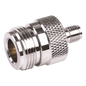 Adaptador en Línea de Conector SMA Hembra a N Hembra, Níquel/ Oro/ Teflón.