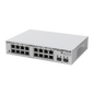 Switch MikroTik con 16 Puertos Gigabit Ethernet / 2 Puertos SFP+ 10G / Filtrado MAC y VLANs / SwOS Configuración Web