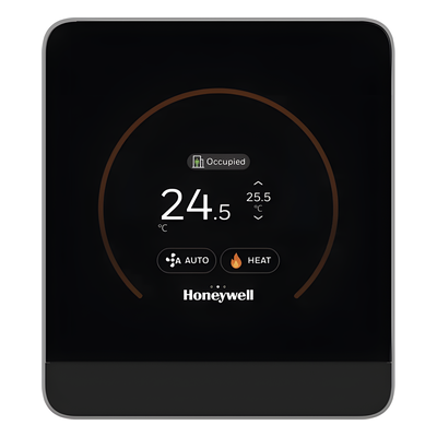 Módulo de pared con pantalla táctil capacitiva para temperatura y humedad, comunicación Sylk, BACnet MS/TP y Modbus RTU, serie TR100