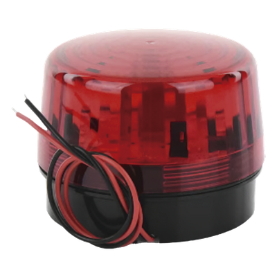Luz Estroboscópica LED (35) / Patrones de Parpadeo Ajustables / 8 Patrones / Batería de Respaldo / 12-24 Vcc/Vca / Resistente al Clima IP66/IP55