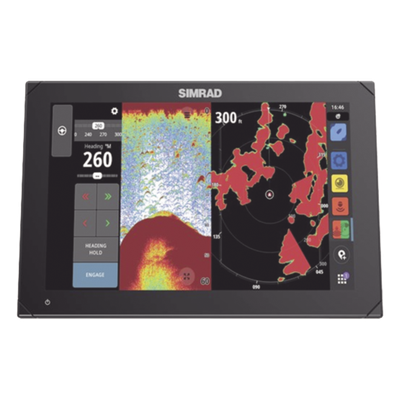 Pantalla de Navegación NSX de 12 pulgadas / SolarMAX IPS HD / Integración Total con Mercury / Compatibilidad con Radar HALO / Uso Compartido de Datos de Sonda / Conectividad Ethernet y USB / Red NM