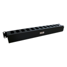 Organizador de Cables Horizontal / 19\" / 1UR / Acero Calibre 18 (1.21 mm) / Profundidad 64 mm