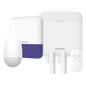 (AX PRO) KIT de Alarma AX PRO / Incluye: 1 Hub con bateria de respaldo / 1 Sensores PIR / 2 Contactos Magnéticos / 1 Control Remoto / 1 Sirena Inalambrica Exterior / WiFi / Compatible con Hik-Conne