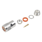 Conector Coaxial N Macho / Rosca / Cables LMR-400, 9913, RG8/U-SYS / Cuerpo Bronce Plateado / Contacto Oro / Aislante Teflón
