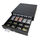 Cajón para Efectivo / Apertura Manual Push Open / Sin Electricidad / Insertos Ajustables 4/5/6/8 Billetes / Acero SPCC / 410 mm