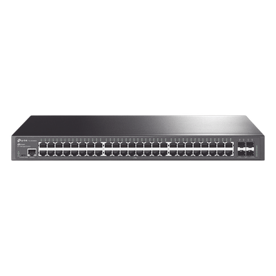 Switch Omada SDN Administrable / 48 puertos Gigabit y 4 puertos SFP+ / Funciones sFlow, QinQ y QoS / Administración centralizada OMADA