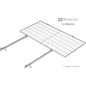Sistema de Montaje Solar / 1 Módulo / Techo Plano / Resistencia Viento 140 km/h / Inclinación 15° / Área 4 m² (43.1 ft²)