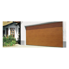 Puerta de Garage / 8x7 pies / Aislada / Imitación Madera Golden Oak / Estilo Americano / 4 Secciones