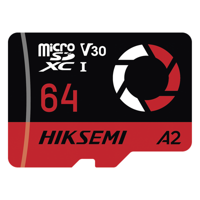 Memoria microSDXC / 64 GB / Lectura 180 MB/s / Escritura 150 MB/s / V30 U3 A2 / Resistencia -25°C a 85°C (-13°F a 185°F)