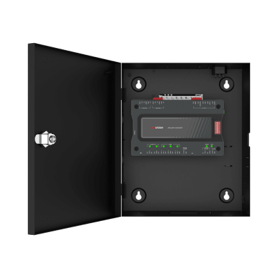 Controlador MAESTRO para Elevadores Administrable en la Nube con HikConnect Teams / Incluye Gabinete y Fuente / Control de Acceso para los pisos de los Elevadores por Huella o Tarjeta / Requiere Li