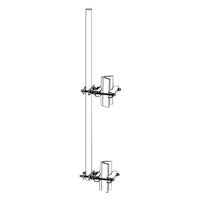 Montaje lateral con Mástil de 1.9\" diam. x 6' (1.8m) longitud.