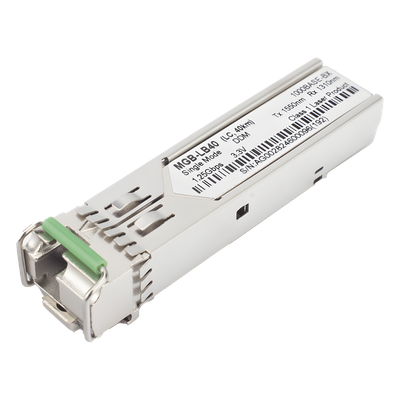 Transceptor mini-Gbic SFP 1G LC TX:1550nm RX:1310 para fibra Mono Modo 40 Km WDM, Requiere MGB-LA40