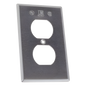 Tapa rectangular para contacto dúplex de aluminio tipo RR a prueba de intemperie.
